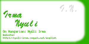 irma nyuli business card